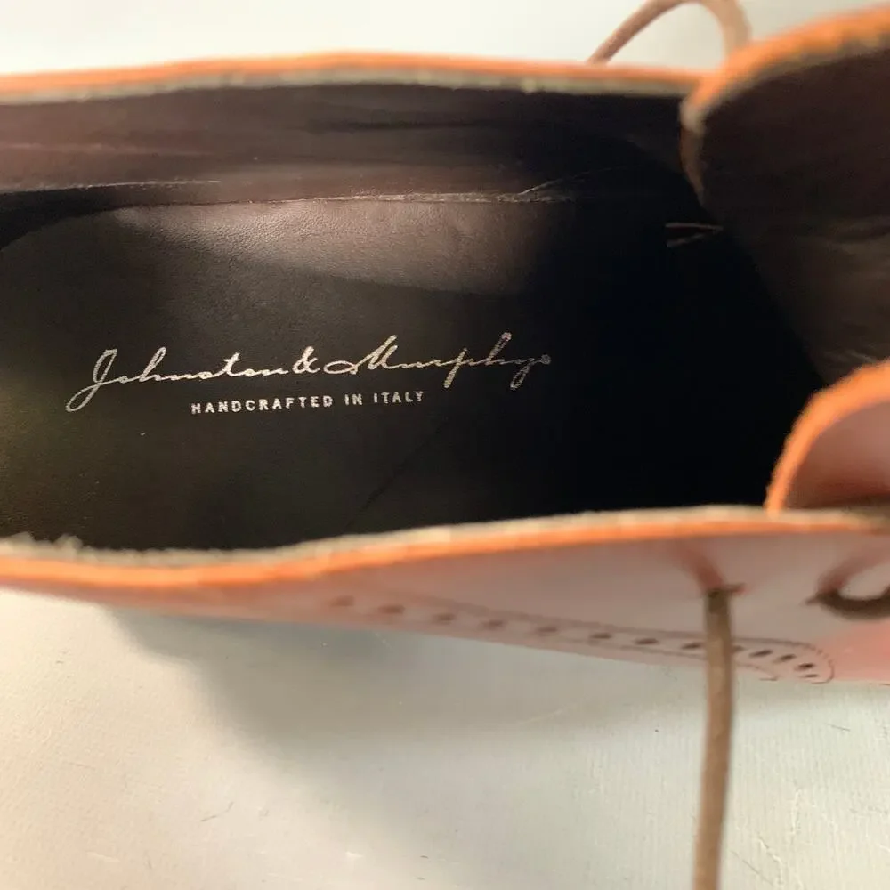 JOHNSTON MURPHY Size 11 Brown Mahagony Brogues Leather Chukka Boots